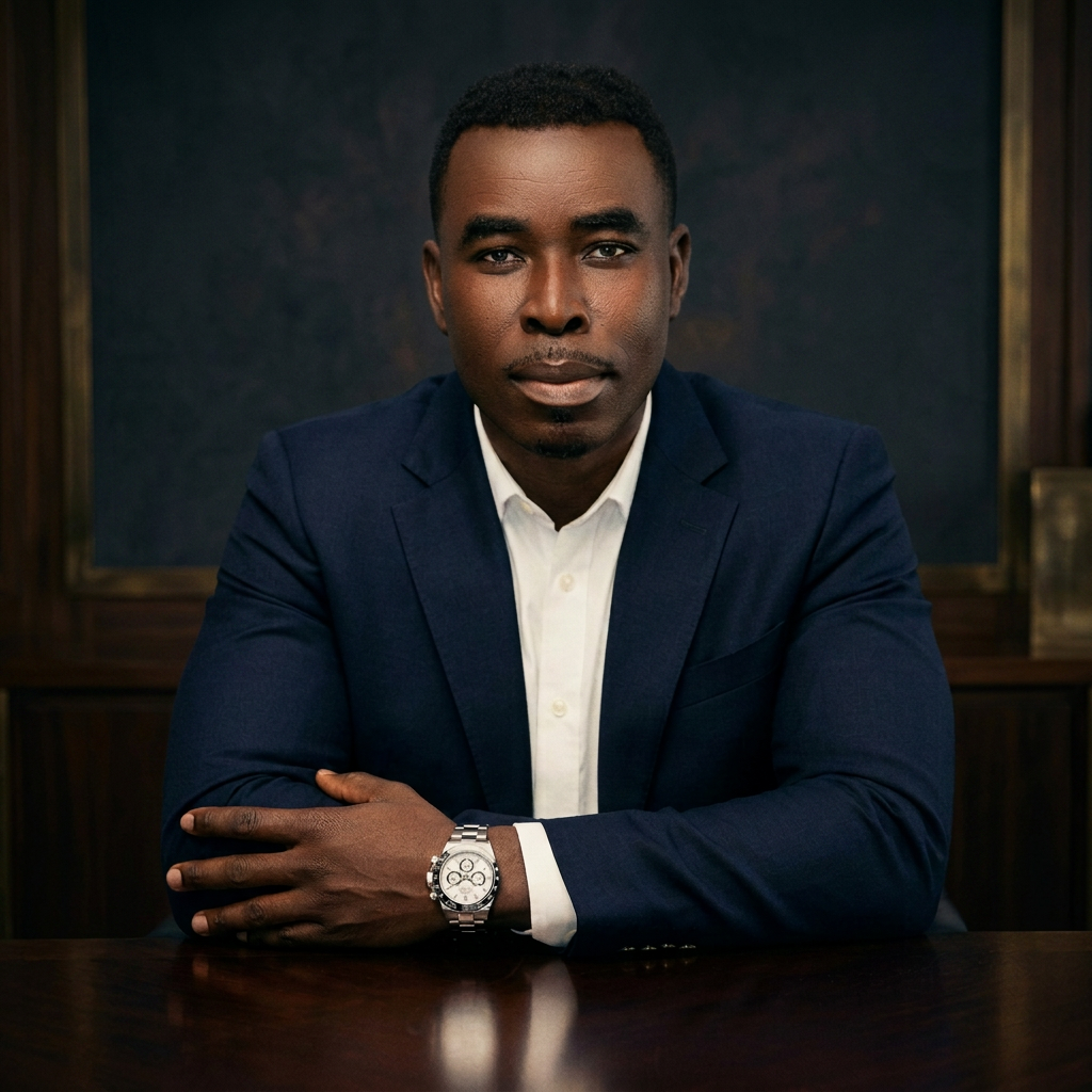 Editorial portrait of Dayo, Founder and Managing Principal of DP Capital Partners